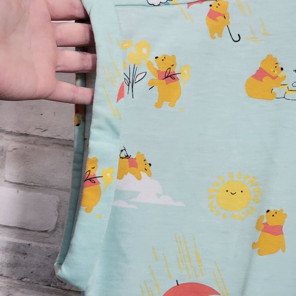 Disney Store Womens XL/XXL Winnie Pooh Nightshirt Gown Blue Rainbow Sun Clouds - Picture 3 of 8